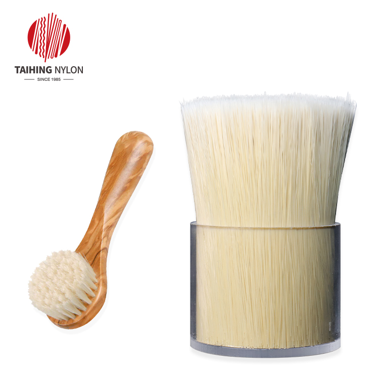 Comfortable PBT synthetic fibers for facial cleaning brush